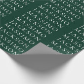 Dark Green Minimalist Plain Modern Aesthetic Look ラッピングペーパー (角)
