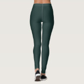 Dark Green Modern Minimalist Stylish Athletic レギンス (裏面)