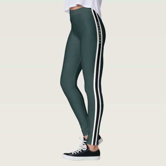 Dark Green Modern Minimalist Stylish Athletic レギンス (左)