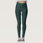 Dark Green Modern Minimalist Stylish Athletic レギンス (正面)