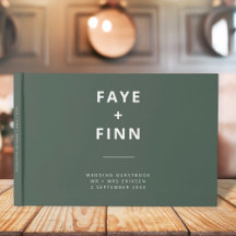 Dark Green | Moss Minimalist Scandi Modern Wedding