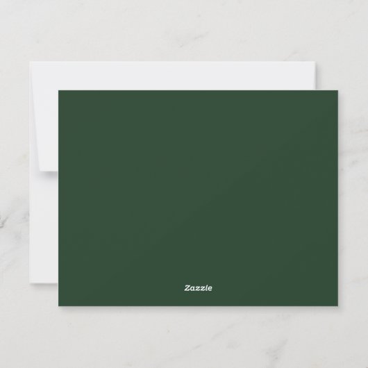 Dark Green Multi Language Holiday Card シーズンカード (裏面)