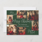 Dark Green Multi Language Holiday Card シーズンカード (正面)