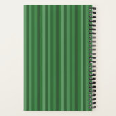 Dark Green My Diary by Me ストライプの Journal ノートブック (裏面)