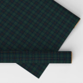 Dark Green Navy Blue Tartan Plaid Polo Equestrian ラッピングペーパー