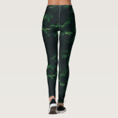 Dark Green Pine Branch Leggings レギンス (裏面)