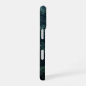Dark Green Pine in Falling Snow Case iPhone 16ケース (右側面)