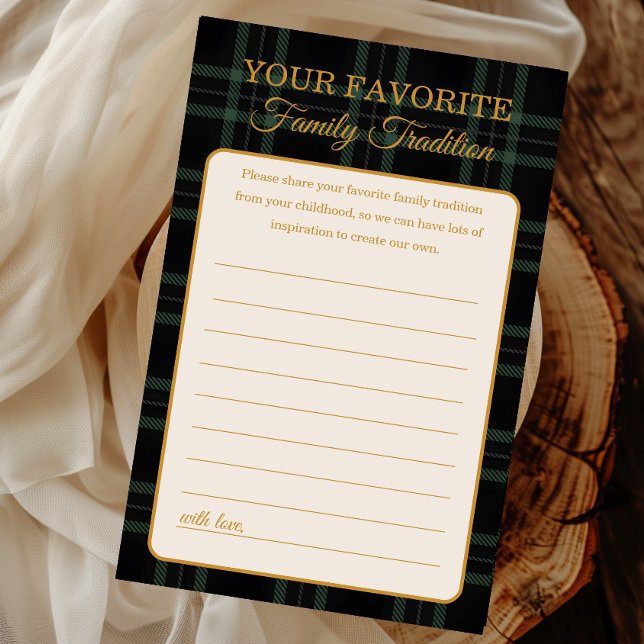 Dark Green Plaid Family Tradition Advice (クリエイターアップロード済み)