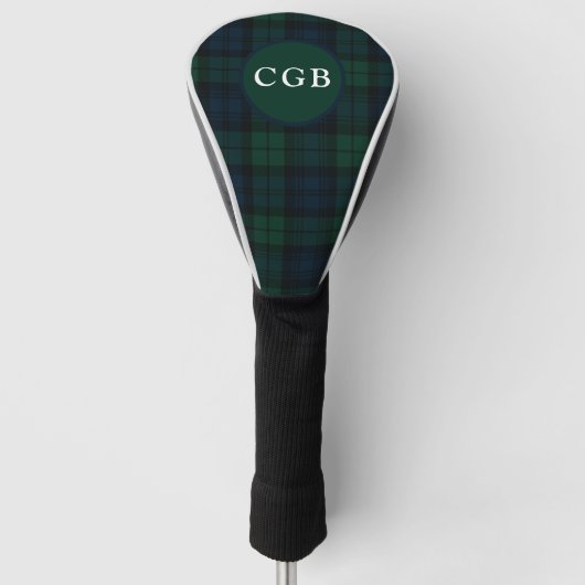 Dark Green Plaid Golf Towel ゴルフヘッドカバー (正面)