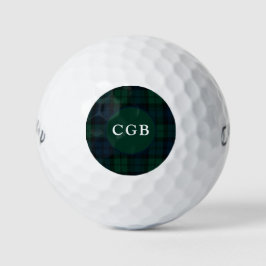 Dark Green Plaid Golf Towel ゴルフボール