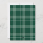Dark Green Plaid Merry Christmas Photo シーズンカード (裏面)