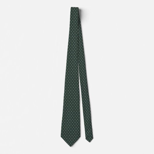 Dark Green Polka Dot ネクタイ (正面)