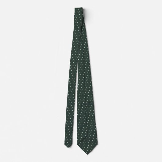 Dark Green Polka Dot ネクタイ (裏面)