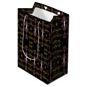 dark green, purple anytime Gift Bag ミディアムペーパーバッグ (正面アングル)