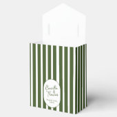 Dark Green Striped Wedding フェイバーボックス (オープン)