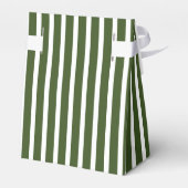 Dark Green Striped Wedding フェイバーボックス (裏面サイド)