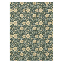 Dark green stylized yellow flowers  pattern 