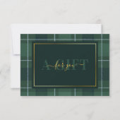 Dark Green Tartan Polo Plaid Gift Certificate (正面)