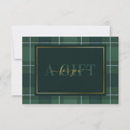 Dark Green Tartan Polo Plaid Gift Certificate (正面)