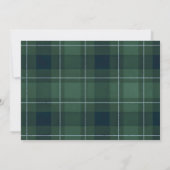 Dark Green Tartan Polo Plaid Photo Christmas シーズンカード (裏面)