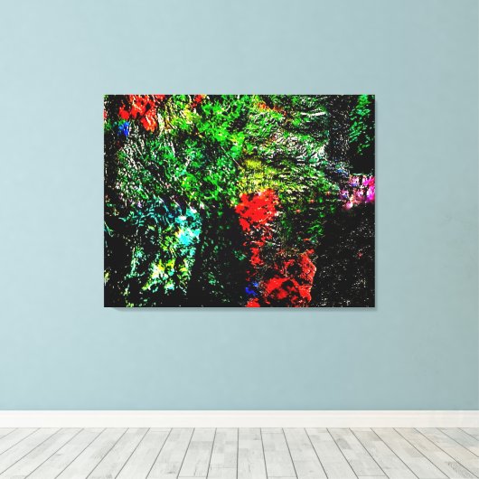 Dark green textured Stretched Canvas Print,Bold  キャンバスプリント (インサイチュ (ウッドフロア))
