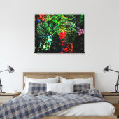 Dark green textured Stretched Canvas Print,Bold  キャンバスプリント (インサイチュ (寝室))