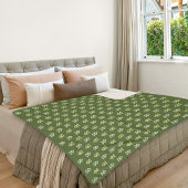 Dark Green Triangle Pattern Sherpa Blanket シェルパブランケット