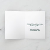 Dark Green Vintage Ornament Christmas シーズンカード (内部)