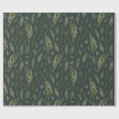 Dark Green Winter Foliage ラッピングペーパー (フラット)