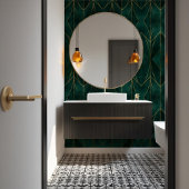 Dark Green with Gold Accents 壁紙