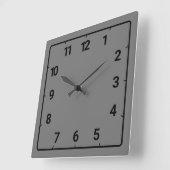 Dark grey スクエア壁時計 (傾斜)
