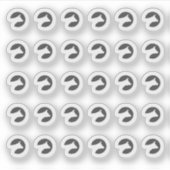 Dark Grey Beef Wedding Place Cards Meal Choice  シール (正面)