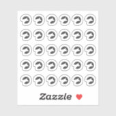 Dark Grey Beef Wedding Place Cards Meal Choice  シール (シート)