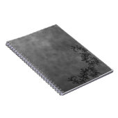 Dark Grey & Black Accent Notebook Chic Minimalist ノートブック (右側)