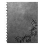 Dark Grey & Black Accent Notebook Chic Minimalist ノートブック (正面)
