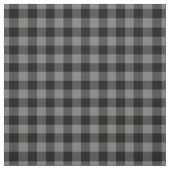 Dark Grey & Black Plaid Gingham ファブリック (見本)