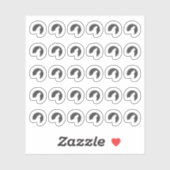 Dark Grey Chicken Wedding Place Cards Meal Choice シール (シート)