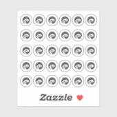 Dark Grey Fish Wedding Place Cards Meal Choice シール (シート)