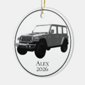 Dark Grey Off-Road Utility Vehicle 7 slot grille セラミックオーナメント (左)