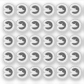 Dark Grey Pork Wedding Guests Meal Choice シール (正面)