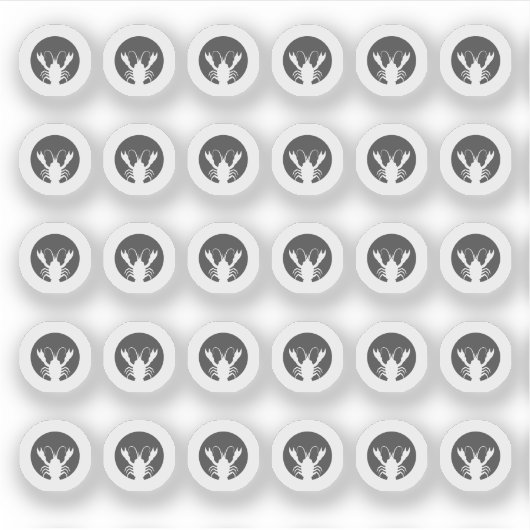 Dark Grey Seafood Wedding Place Meal Choice シール (正面)