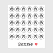 Dark Grey Seafood Wedding Place Meal Choice シール (シート)