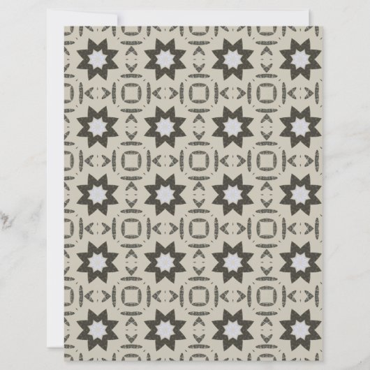 Dark Grey Stars on cream scrapbooking paper (正面)