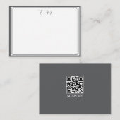  Dark Grey three Border Monogram Note Card ノートカード (正面/裏面)