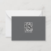  Dark Grey three Border Monogram Note Card ノートカード (裏面)