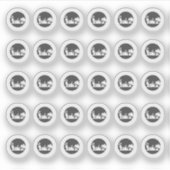 Dark Grey Vegetarian Wedding Place Meal Choice  シール (正面)