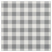 Dark Grey & White Plaid Gingham ファブリック (見本)