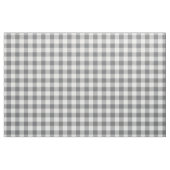 Dark Grey & White Plaid Gingham ファブリック (ファットクウォーター)