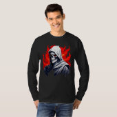 Dark Grim Reaper Skull T-Shirt – Gothic Horror Gra Tシャツ (正面フル)