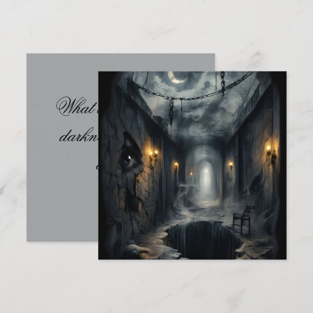 Dark Haunted fantasy Corridor with Moonlit Sky  (正面/裏面)